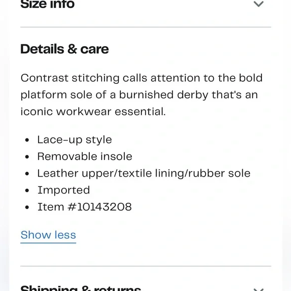 Dr. Martens Cream Quad Smooth Platform Derby NWOT - Picture 8 of 8